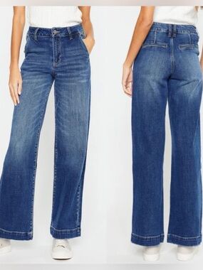 Kancan High Rise Wide Leg Trouser Jeans Sz 26